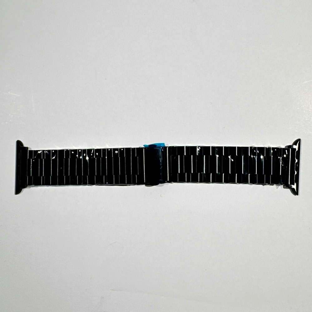 Black Stainless Steel Smartwatch Band | Sleek Modern Adjustable Strap